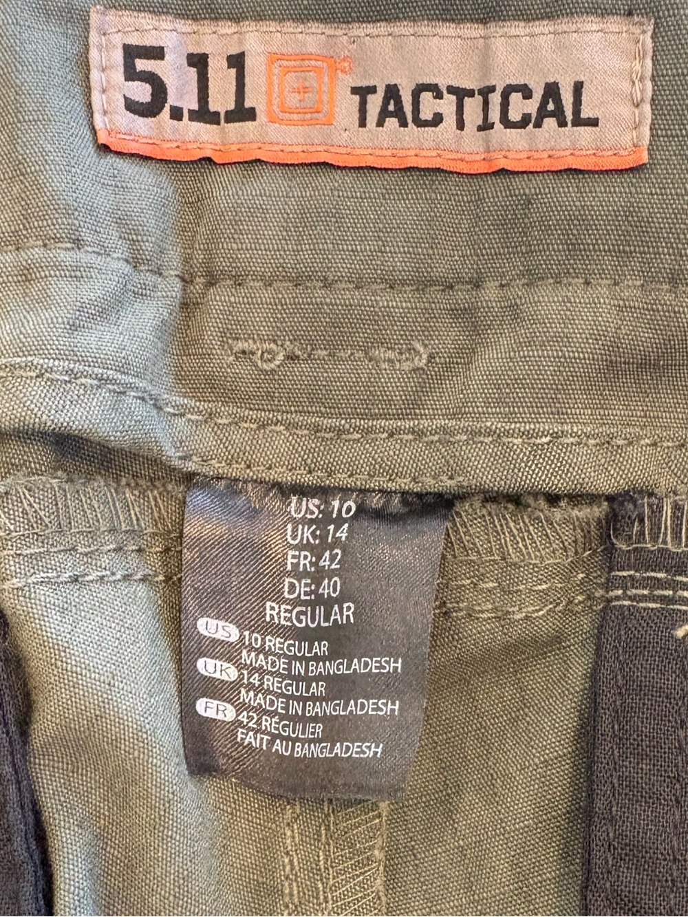5.11 Tactical Women’s Olive Green Cargo Pants Ripstop Utility Outdoor Size 10 R - Picture 8 of 13